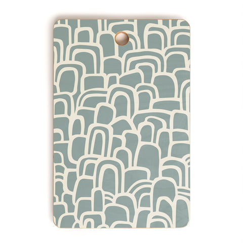 Iveta Abolina Rolling Hill Arches Teal Cutting Board Rectangle