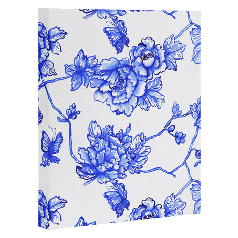 Jacqueline Maldonado Chinoserie Floral White Art Canvas