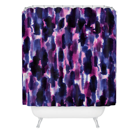 Jacqueline Maldonado Downpour Purple Shower Curtain