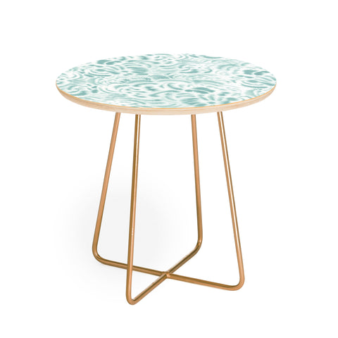 Jacqueline Maldonado Dye Curves Blue Surf Round Side Table