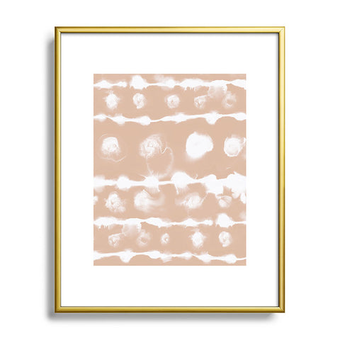Jacqueline Maldonado Dye Dot Stripe Terra Cotta Metal Framed Art Print