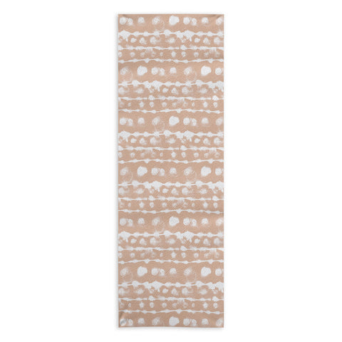 Jacqueline Maldonado Dye Dot Stripe Terra Cotta Yoga Towel