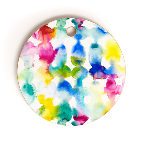 Jacqueline Maldonado Dye Ovals Vibrant Cutting Board Round