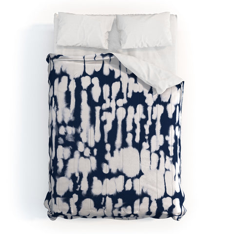 Jacqueline Maldonado Inky Inverse Dark Blue Comforter