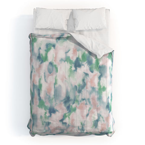 Jacqueline Maldonado Love Spell Green Pink Blue Comforter