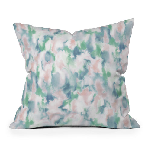Jacqueline Maldonado Love Spell Green Pink Blue Throw Pillow