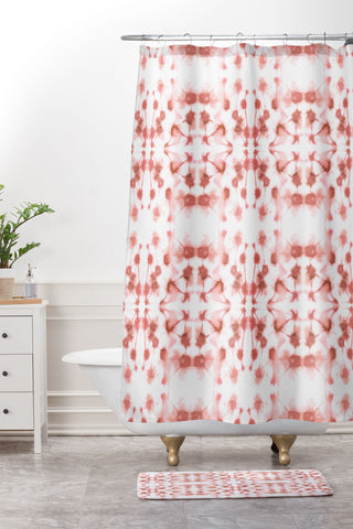 Jacqueline Maldonado Mirror Dye Desert Rose Shower Curtain And Mat