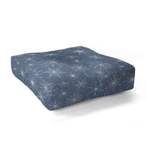 Jacqueline Maldonado Snowflakes Twilight Floor Pillow Square