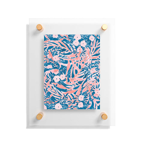 Jacqueline Maldonado Tropical Daydream Coral Blue Floating Acrylic Print
