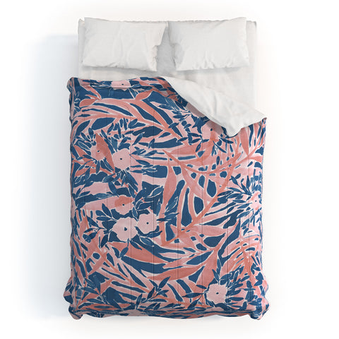 Jacqueline Maldonado Tropical Daydream Coral Blue Comforter