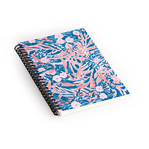 Jacqueline Maldonado Tropical Daydream Coral Blue Spiral Notebook