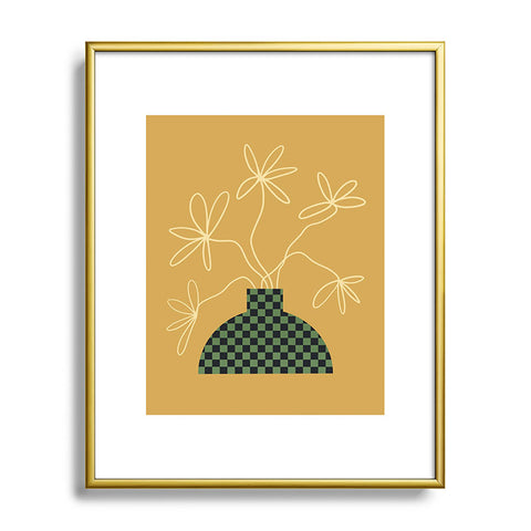 Jae Polgar Floral Vase Metal Framed Art Print