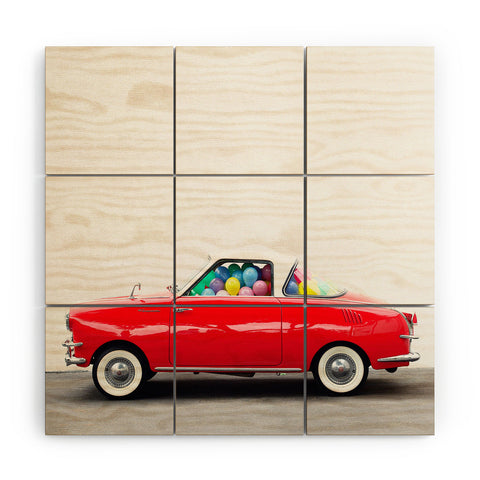 Jeff Mindell Photography Balloon Car Vertical Wood Wall Mural