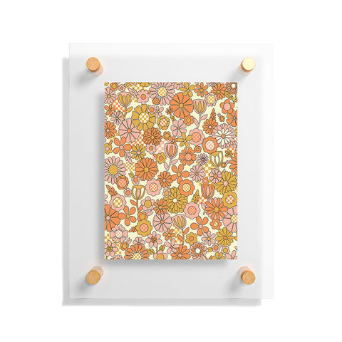 Jenean Morrison Checkered Past in Coral Floating Acrylic Print