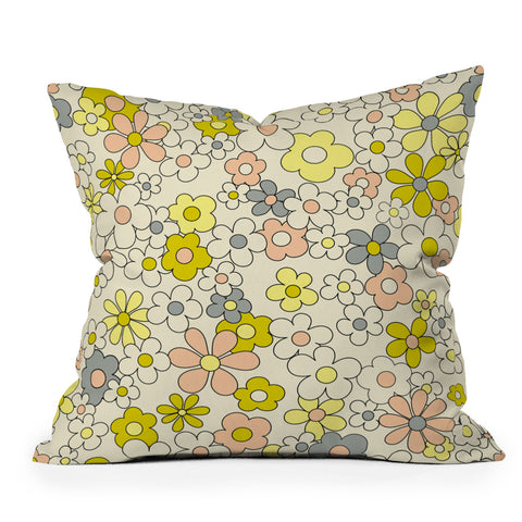 Jenean Morrison Happy Together in Yellow Throw Pillow
