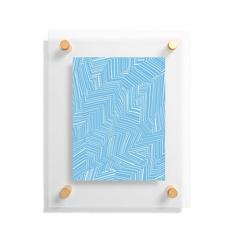 Jenean Morrison Line Break Blue Floating Acrylic Print