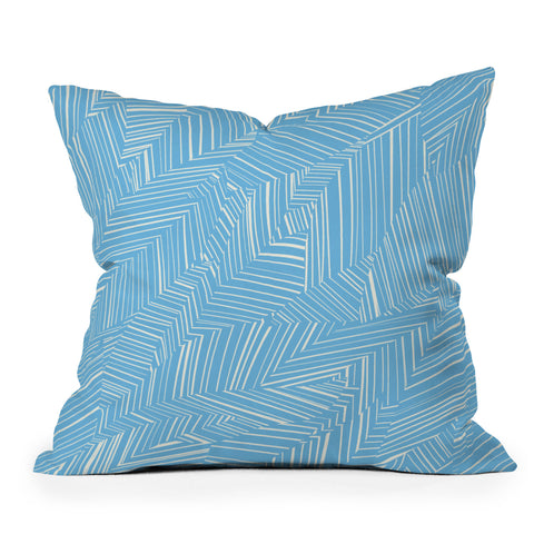 Jenean Morrison Line Break Blue Throw Pillow