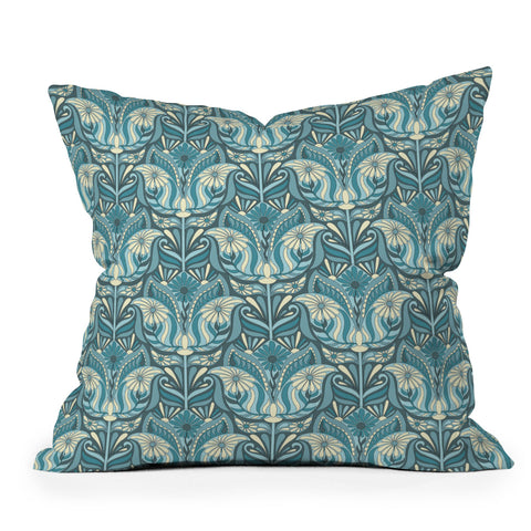 Jenean Morrison Mirror Image in Blue Throw Pillow
