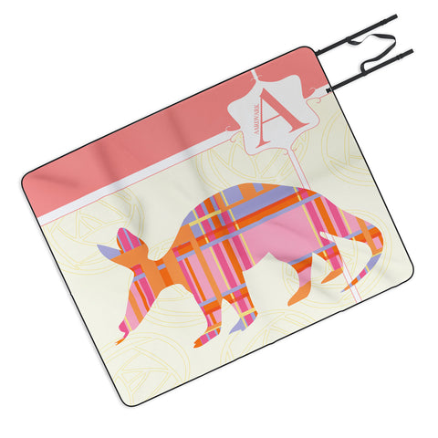 Jennifer Hill Miss Aardvark Picnic Blanket