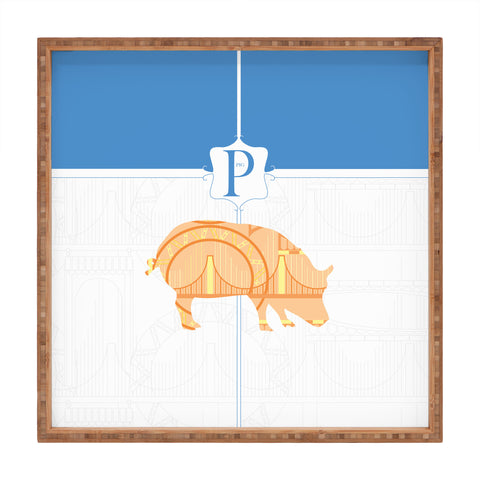 Jennifer Hill Mister Pig Square Tray