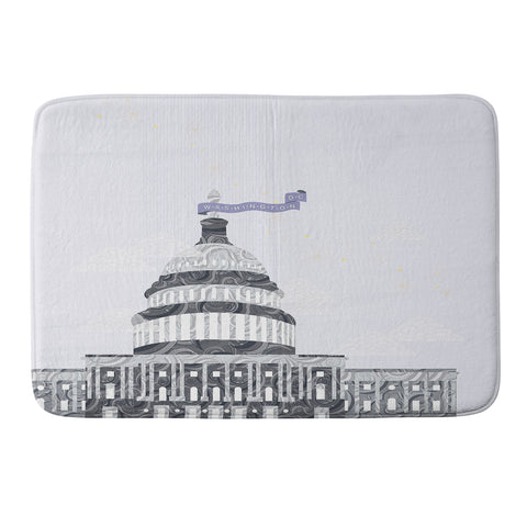 Jennifer Hill Washington DC Capitol Building Memory Foam Bath Mat