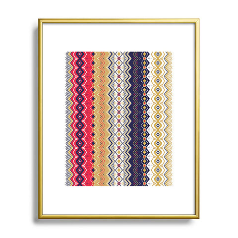 Juliana Curi Renda Pattern Metal Framed Art Print