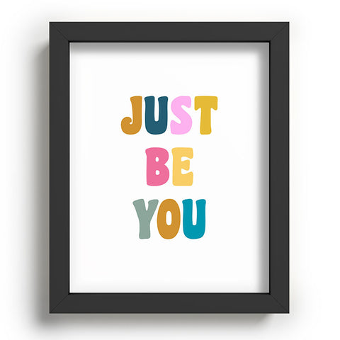 June Journal Colorful Just Be You Lettering Recessed Framing Rectangle