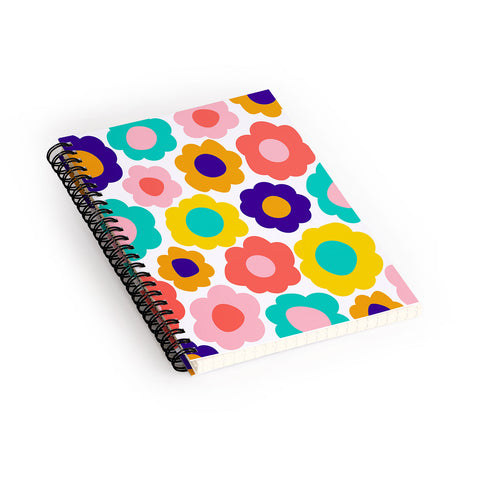 June Journal Flowers Pop Spiral Notebook