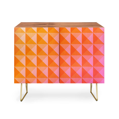 June Journal Geometric Gradient in Pink Credenza