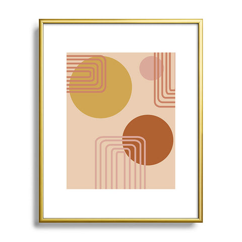June Journal Modern Desert Abstract Shapes Metal Framed Art Print