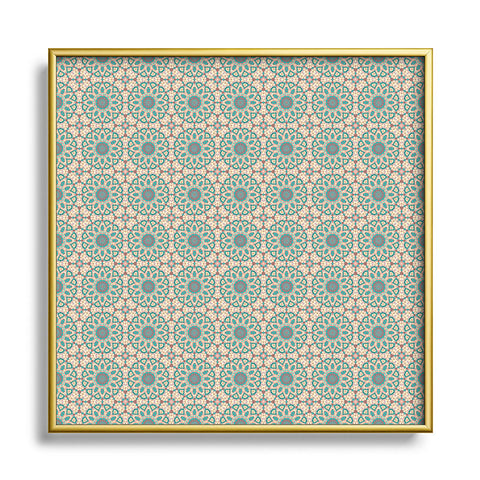 Kaleiope Studio Ornate Mandala Pattern Metal Square Framed Art Print