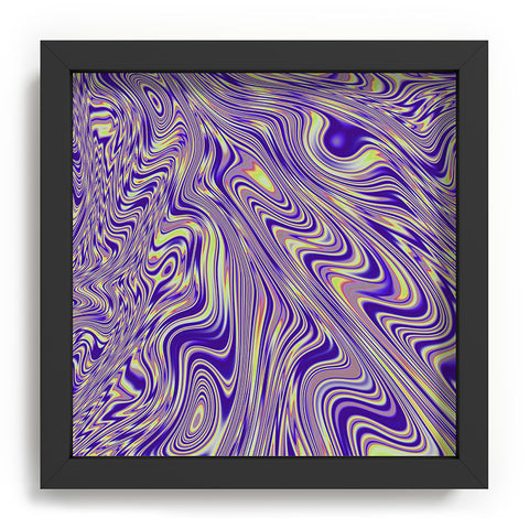 Kaleiope Studio Vivid Purple and Yellow Swirls Recessed Framing Square