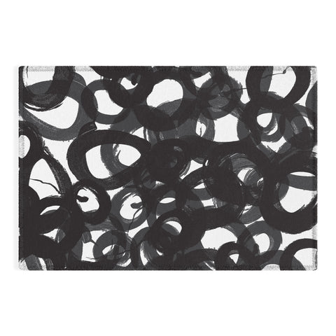 Kent Youngstrom Black Circles Outdoor Rug