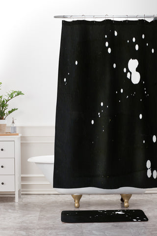Kent Youngstrom black sky Shower Curtain And Mat