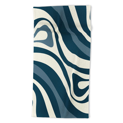 Kierkegaard Design Studio New Groove Retro Swirl Abstract Beach Towel
