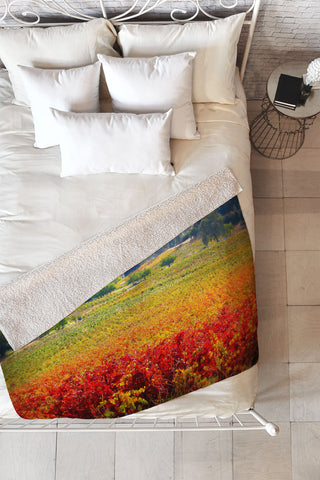 Krista Glavich Autumn Vineyard Fleece Throw Blanket