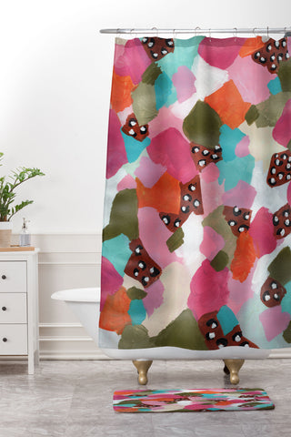 Laura Fedorowicz Be Bold Abstract Shower Curtain And Mat
