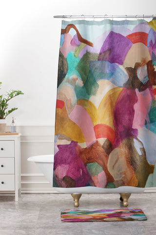 Laura Fedorowicz Beauty in the Connections Shower Curtain And Mat