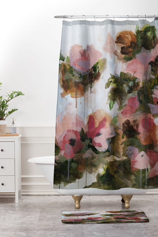 Laura Fedorowicz Floral Muse Shower Curtain And Mat