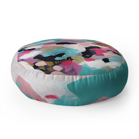 Laura Fedorowicz Pastel Dream Abstract Floor Pillow Round