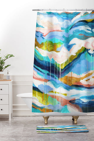 Laura Fedorowicz The Waves They Carry Me Shower Curtain And Mat