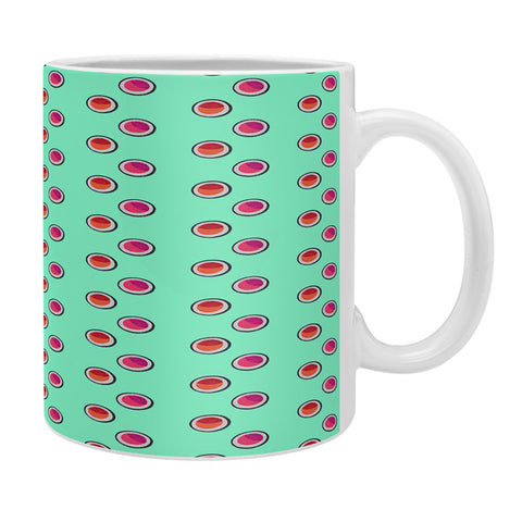 Laura Redburn Circle Spot Dot Mint Coffee Mug