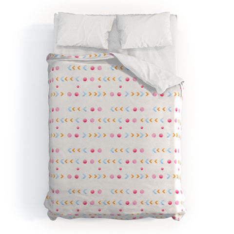 Laura Redburn Dot Dot Chevron Duvet Cover