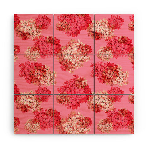 Laura Redburn Hydrangea Doubled Wood Wall Mural