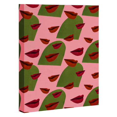 Laura Redburn retro lips Art Canvas