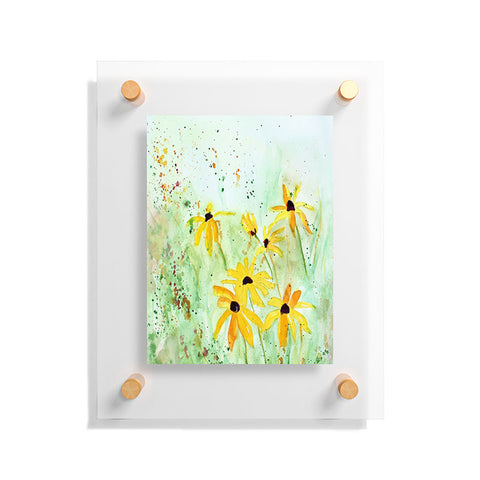 Laura Trevey Black Eyed Susans Floating Acrylic Print