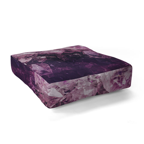 Leah Flores Amethyst Gemstone Floor Pillow Square