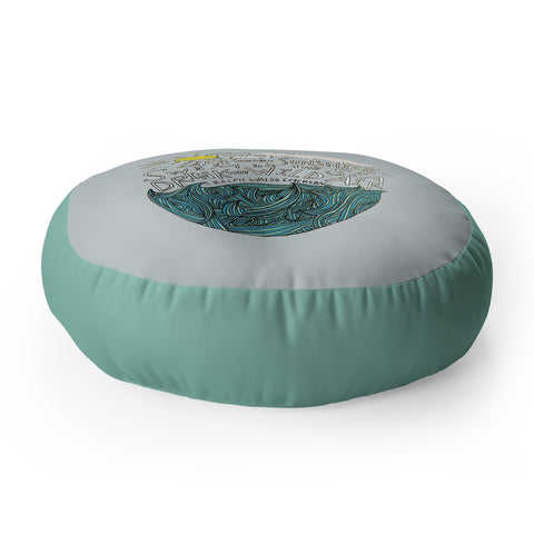 Leah Flores Sunshine Sea Air Floor Pillow Round