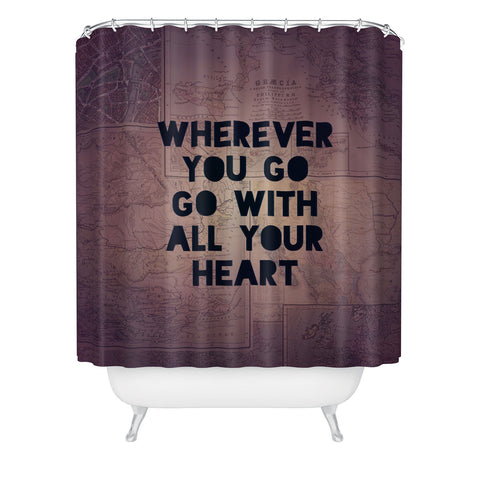 Leah Flores Wherever You Go Shower Curtain