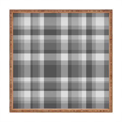 Lisa Argyropoulos Dark Gray Plaid Square Tray